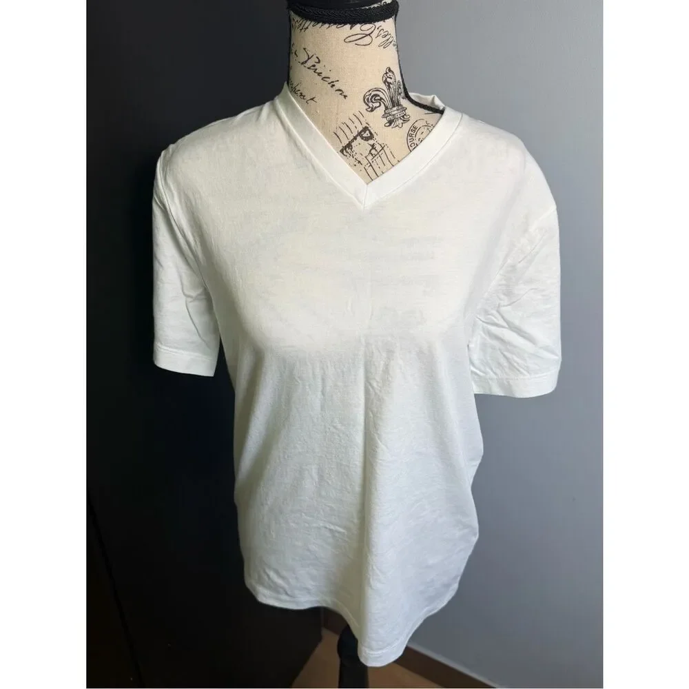Men's J. CREW Broken-In V Neck Short Sleeve Tee Top Cotton Solid Size S